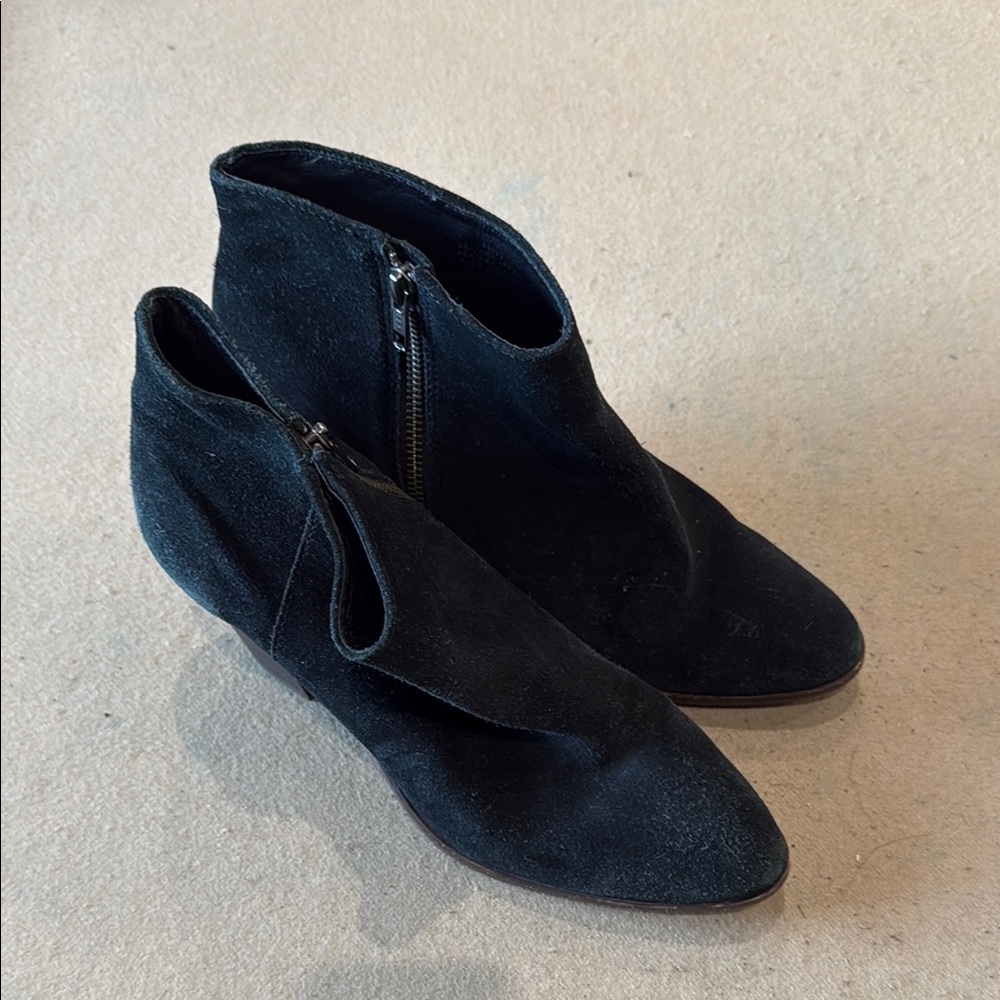 J Crew Black leather  Ankle Boots